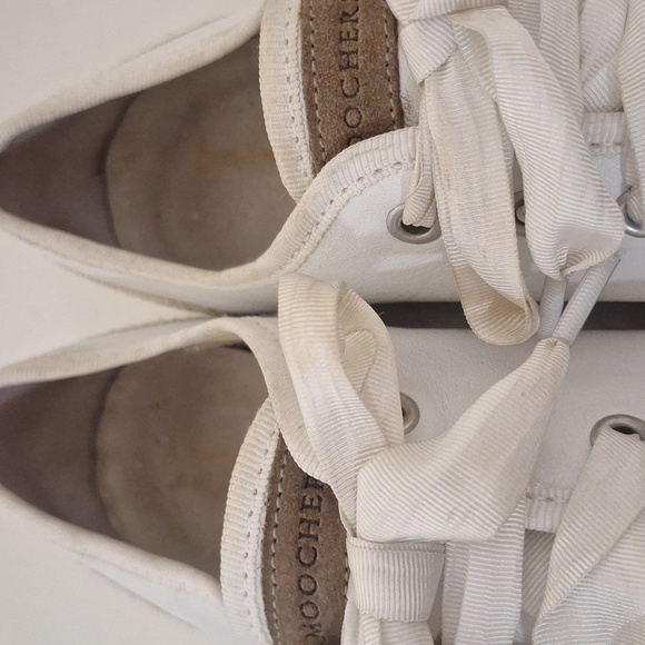 London Sole By Jane Winkwork White Sparkle Toe Ribbon Lace Moochers Size EU 40 - Picture 5 of 7